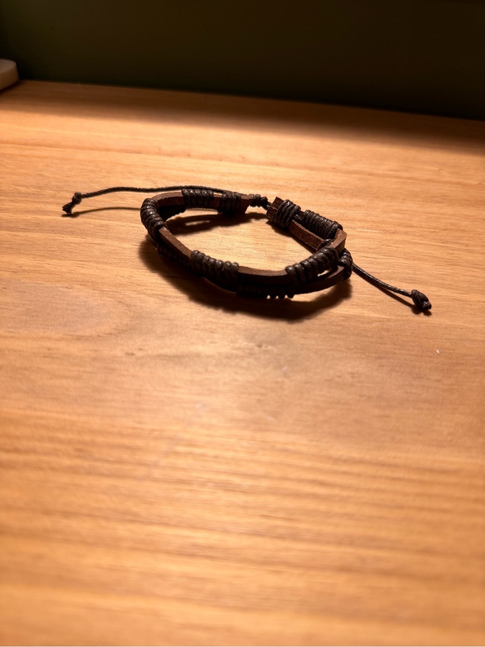Brown Leather Wrapped Bracelet - Picture 3 of 3